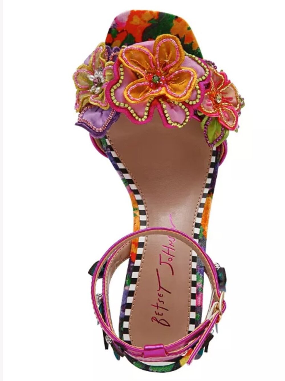 Betsey Johnson Annalee Open Toe Floral Sandals - Picture 4 of 4